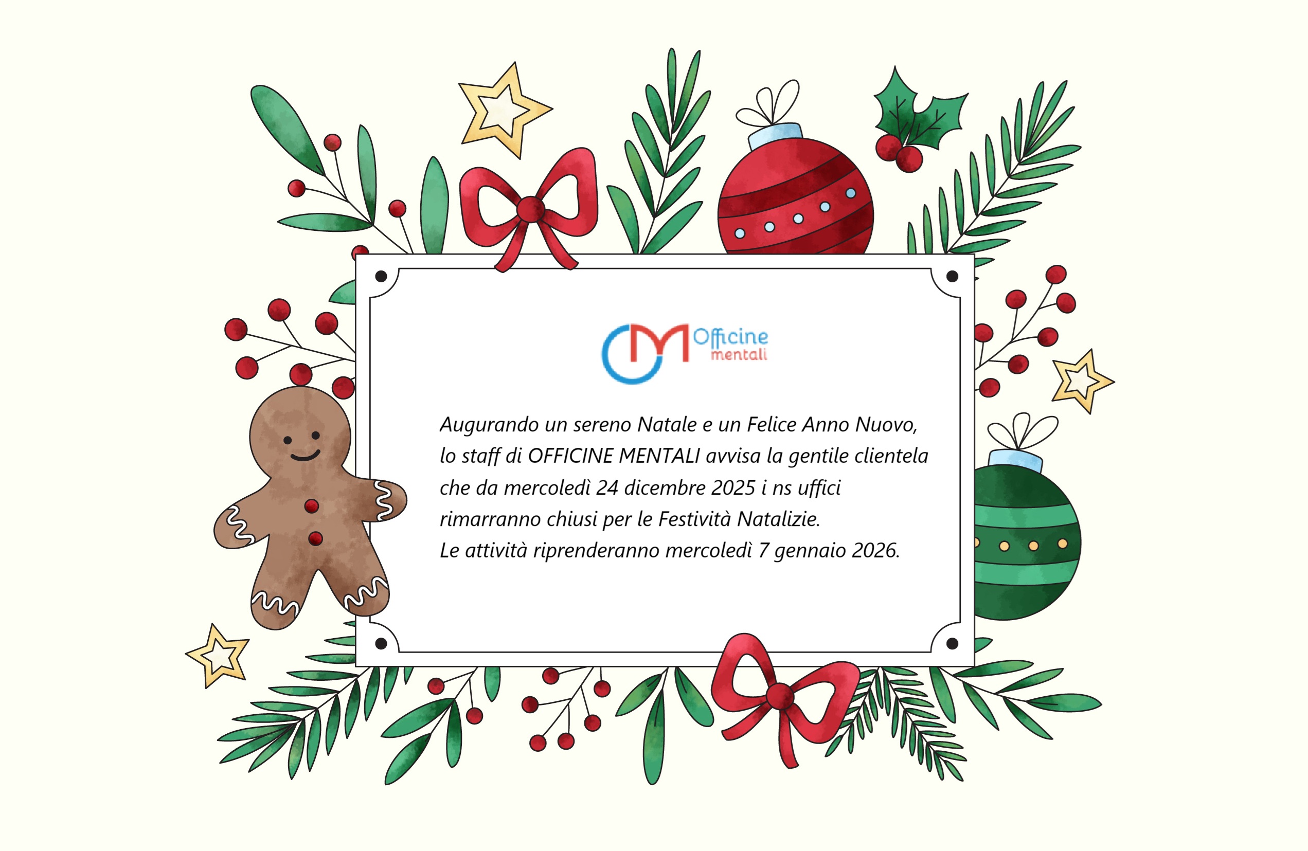 Buone feste da Officine Mentali!